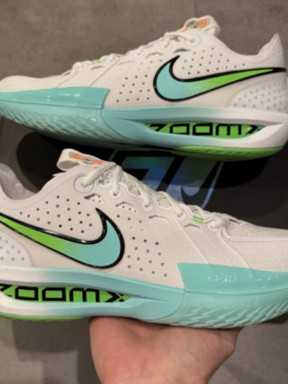 Nike Air Zoom GT Cut 3 White Bleached Turquoise Shoes Men's